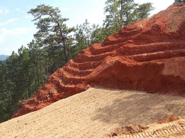Formation of level ground, San Sebastián Coatlán