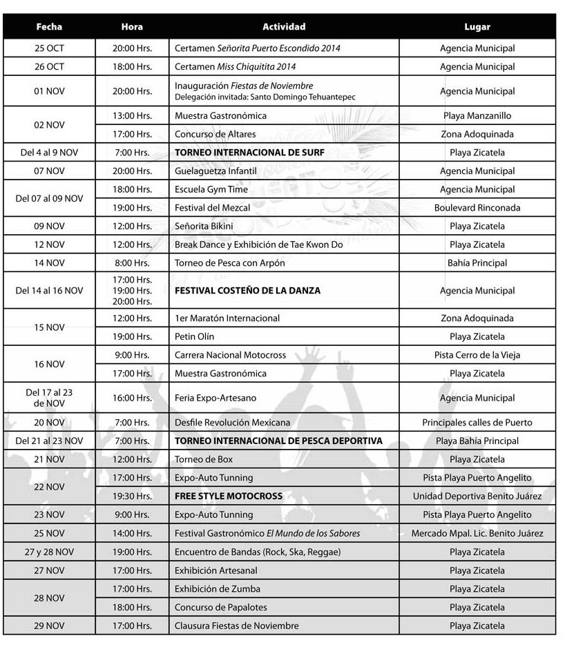 Fiestas de Noviembre