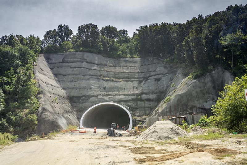 The northside of the Santa Martha tunnel.