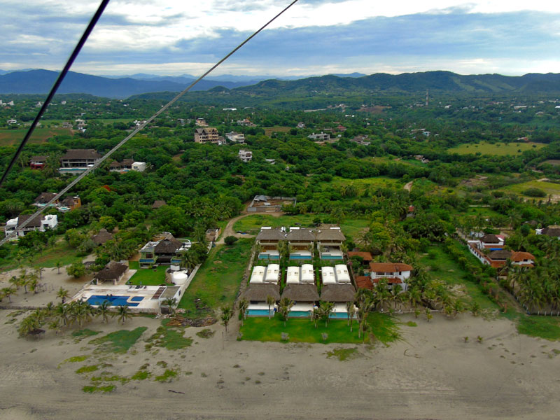 View of Barra de Colotepec in ultralight flight.